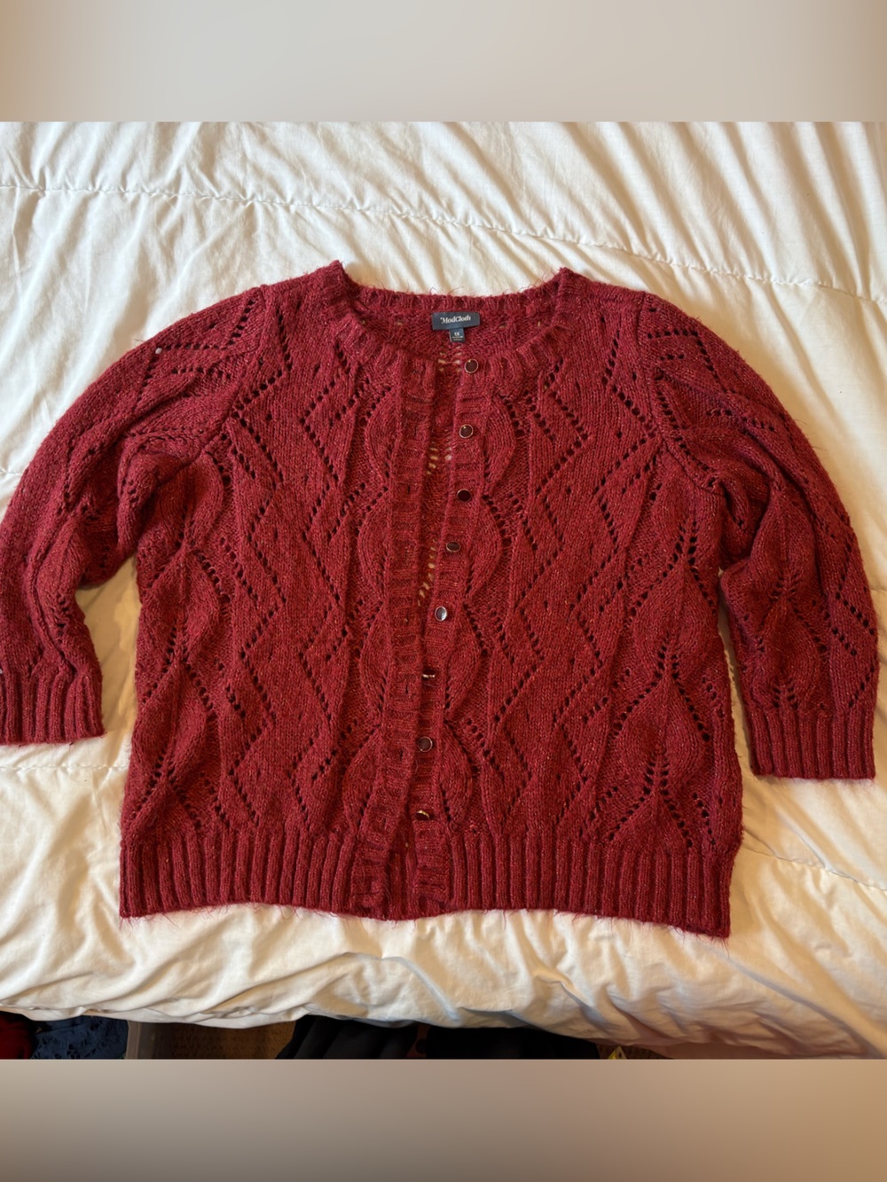 ModCloth Fuzzy Button-Front Cardigan